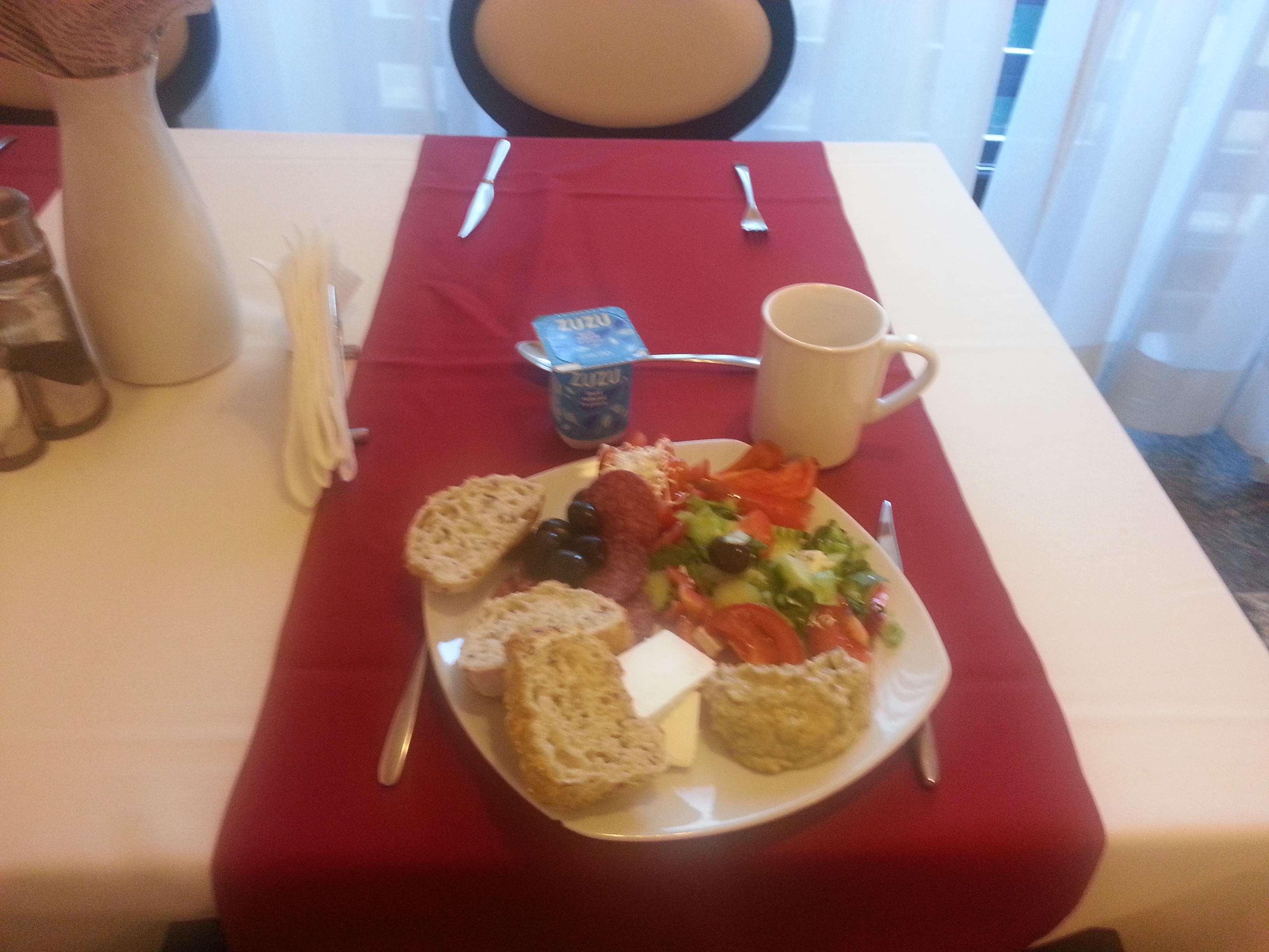 My first breakfast in Cluj